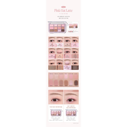 Complete native07PinkOatLatte palette colors,swatchesandtwo looks