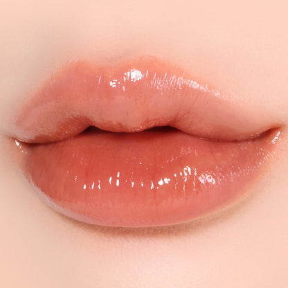 LikeBel Glow Up Lip Tint 3g in 01 Morning Beige; original shade demonstration.