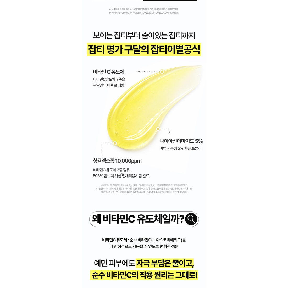 Complete original goodal serum ingredient explanation and footnotes.