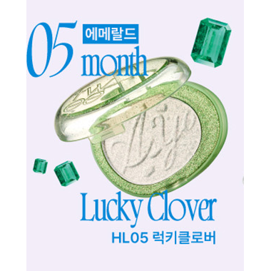 fwee Glitz Stone Highlighter HL05 Lucky Clover, named manufacturer shade card.