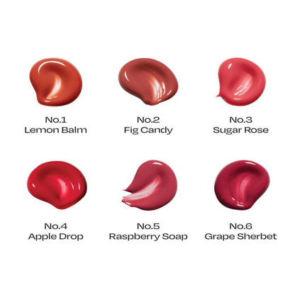 ALTERNATIVESTEREO Lip Potion Aqua Glow complete native chart of original shades01–06;07–09 appear in full guide.