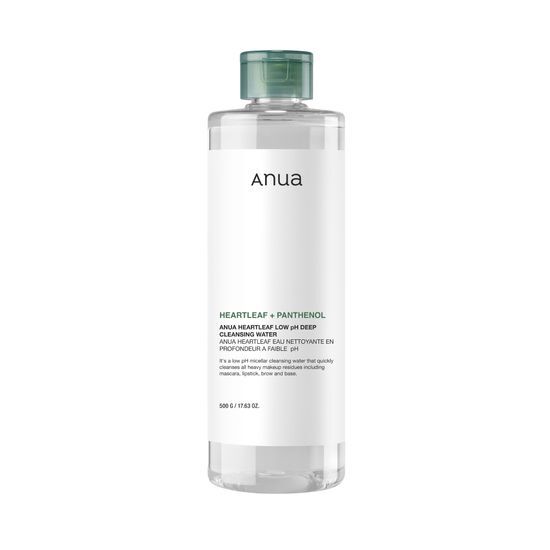 Anua Heartleaf Low pH Deep Cleansing Water 500g, one bottle.