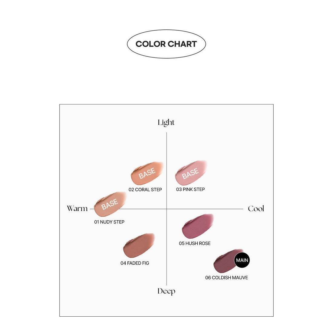 Complete original MUZIGAE MANSION Tie Up Cover Tint six-shade tone map; choose from available options.