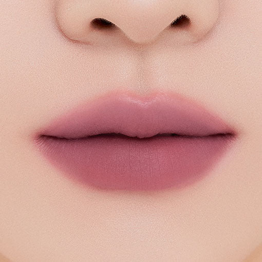 MUZIGAE MANSION Tie Up Cover Tint 05 HUSH ROSE; original matching lip shade photograph.