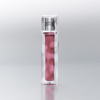 MUZIGAE MANSION Icy Glow lip colour in its clear sculptural bottle; one selected 5ml shade supplied.
