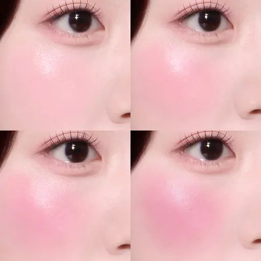 DASIQUE Blending Mood Cheek 19 Milky Berry; original matching cheek application photograph.