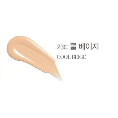 Espoir Be Glow Foundation 23C Cool Beige original named shade swatch.