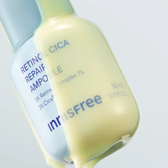 Innisfree Retinol Cica Repair Ampoule 3X 30 ml — complete manufacturer application or product-information panel.