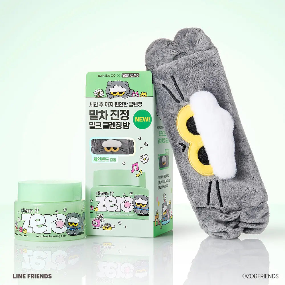 BANILA CO x ZO&amp;FRIENDS Clean It Zero Matcha Balm 100ml Set with its verified set contents.