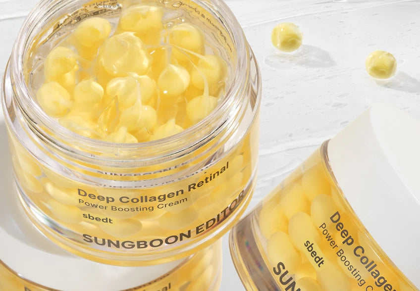 SUNGBOON EDITOR Retinal cream capsules and clear gel texture