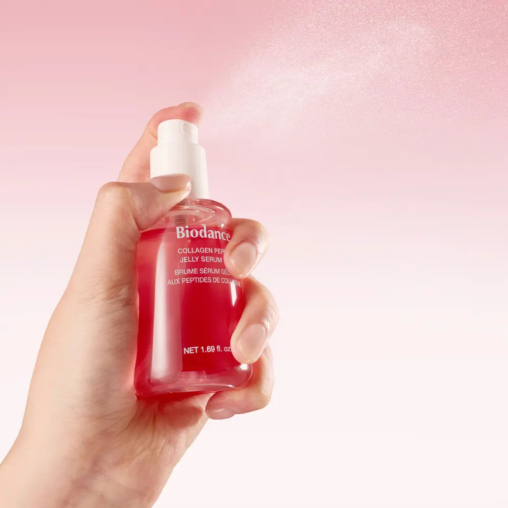 Biodance Collagen Peptide Jelly Serum Mist hand-held spray bottle