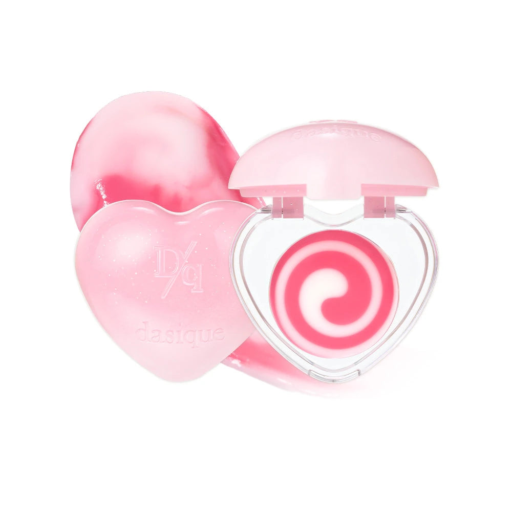 dasique Candy Rolling Pot 02 Pink Puff heart-shaped lip pot
