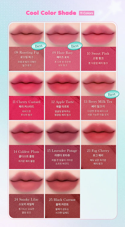 Complete standard cool shade guide, eleven individually named colors