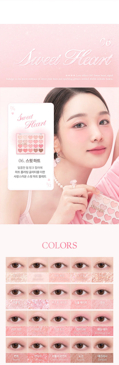 06 Sweet Heart twenty heart-shaped pans with complete twenty-color eye-look guide