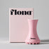 Flona Ceramic Face Gua Sha in Pink with its retail box.