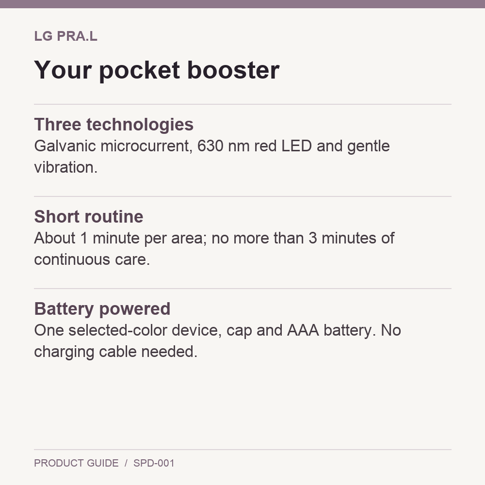 LG Pra.L Superform Galvanic Booster routine and package guide