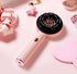 MOMMYCARE Pink scalp massage brush with red LED contact head and USB-C charging port, full product view.