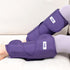 Pulio Calf Massager V3 purple left and right calf wraps shown on clothed legs