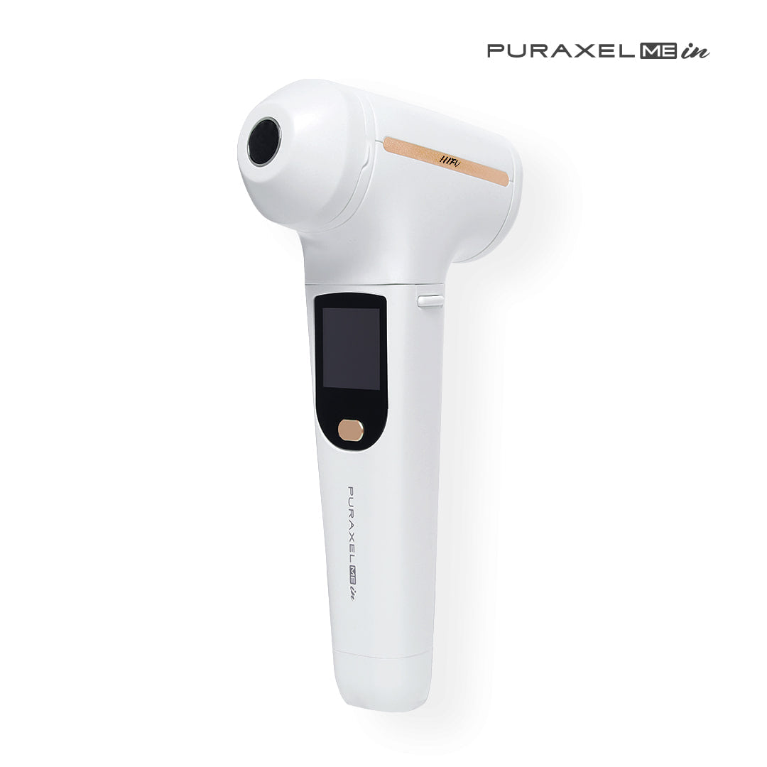 PURAXEL ME-in white body with the HIFU focused-ultrasound module and original brand mark.