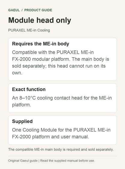 PURAXEL ME-in Cooling: Module head only