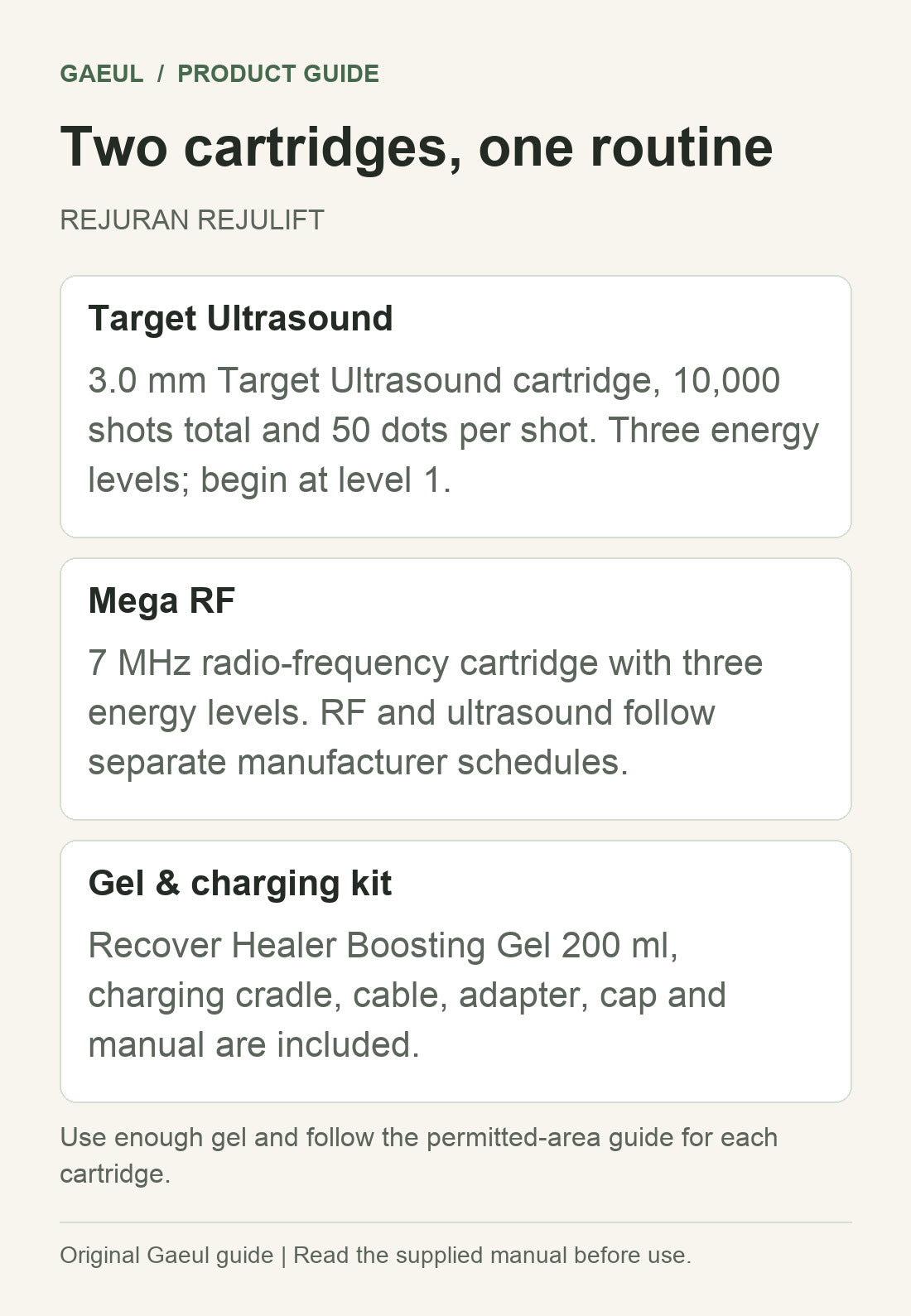 REJURAN REJULIFT: Two cartridges, one routine