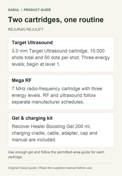 REJURAN REJULIFT: Two cartridges, one routine