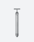 Silver Returnity Massage Booster with its T-shaped head and twist-switch handle.