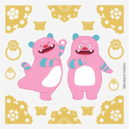 Hechi character sticker sheet included with MEDIHEAL Madecassoside Blemish Pad