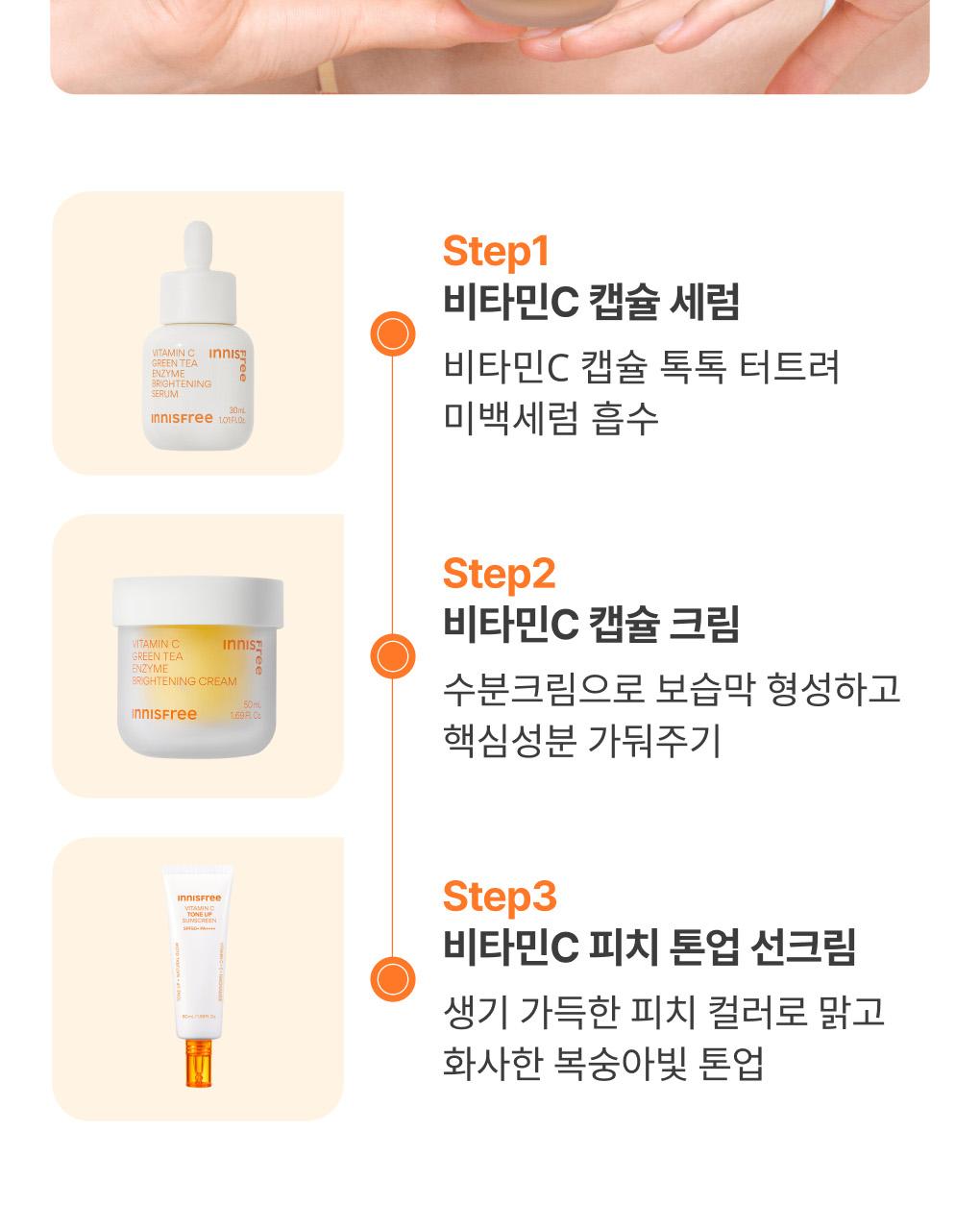 Innisfree - Vitamin C Green Tea Enzyme Brightening Cream 50ml (1+1)