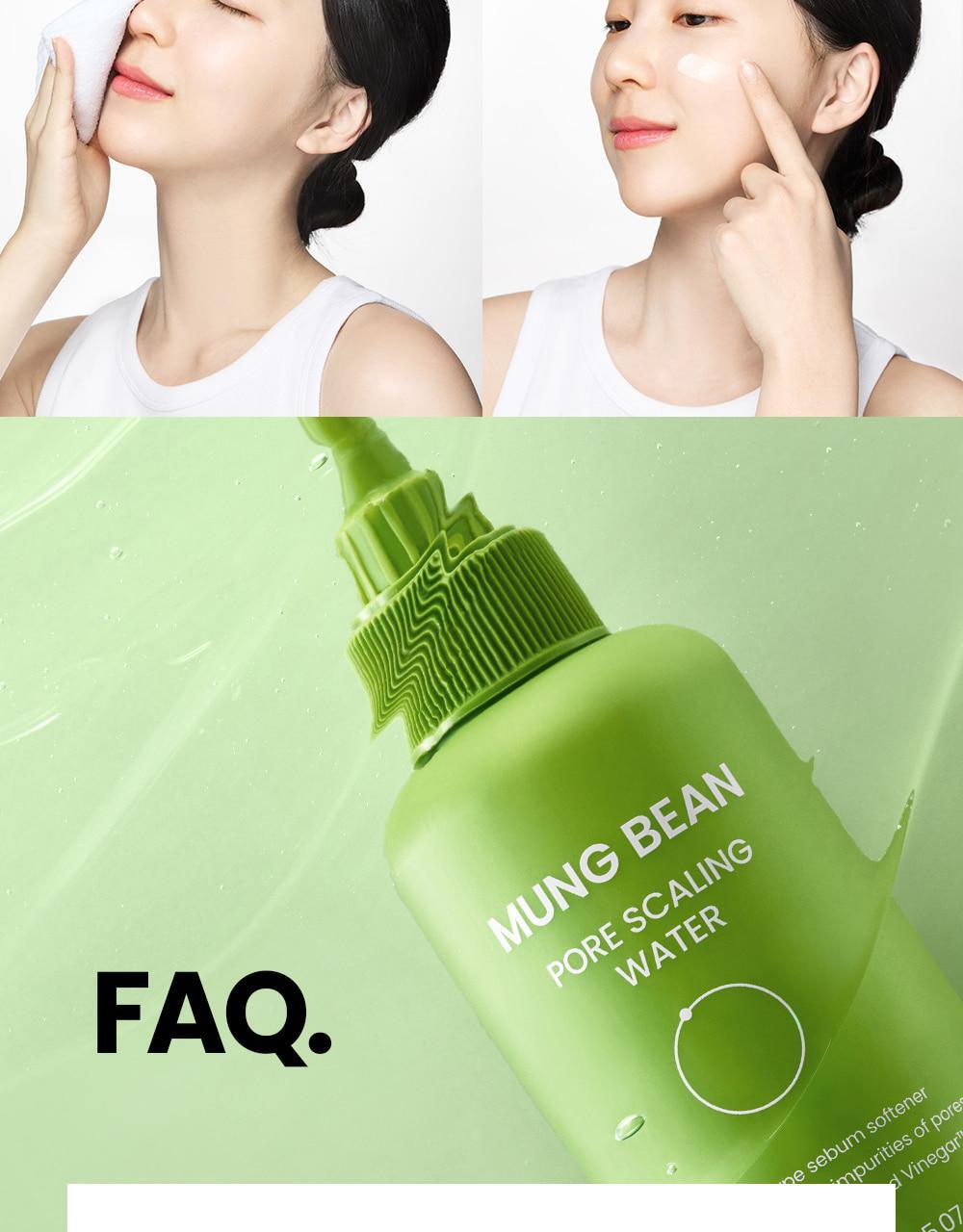 beplain - Mung Bean Pore Scaling Water 150ml + Cotton Pad 40 Sheets