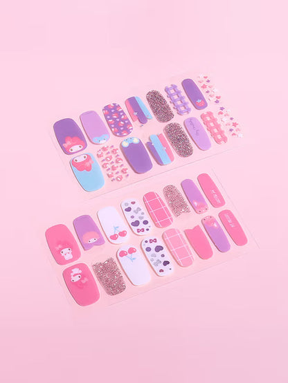 Daiso - My Melody Gel Nail Strips (16 Pieces) [DKinKL]