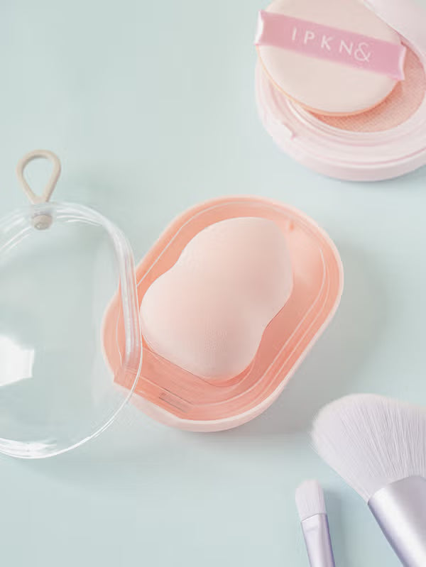 Daiso - Gourd-Shaped Makeup Puff &amp; Case Set [DKinKL]