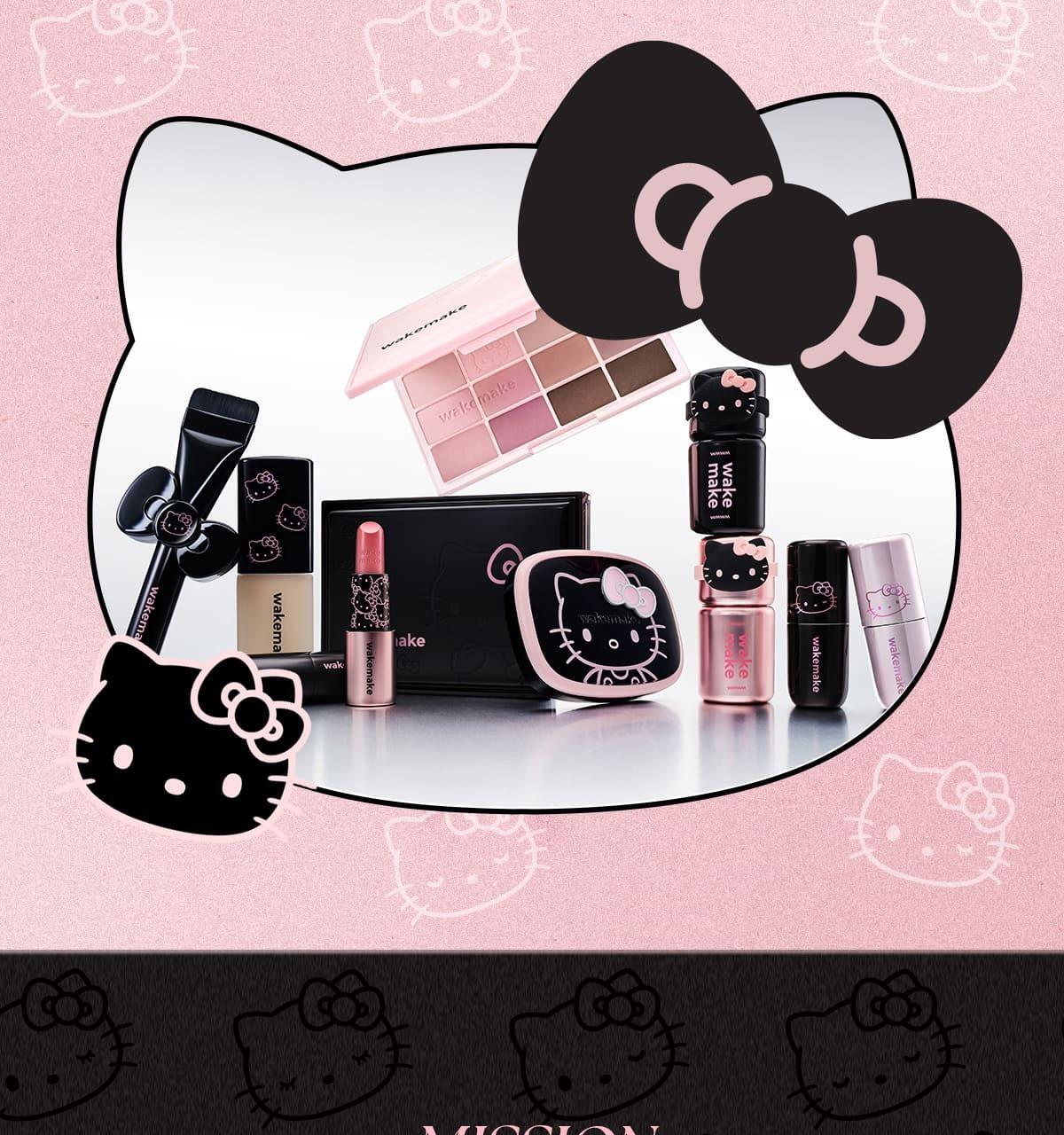 WAKEMAKE - Spatula Wide Foundation Brush (Hello Kitty Black Edition)