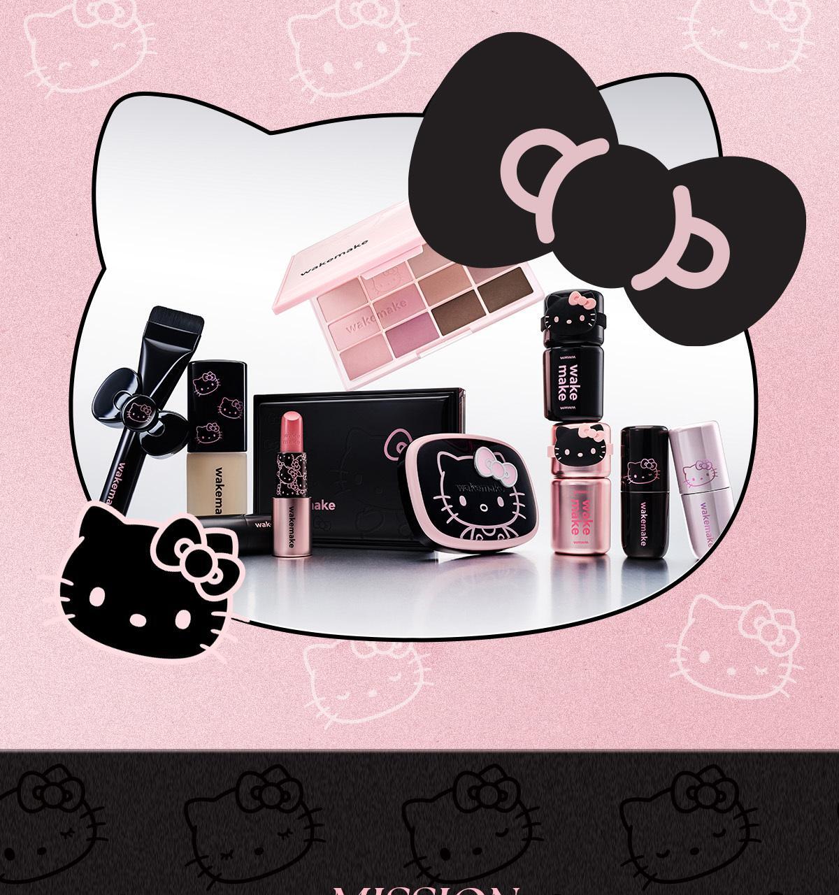 WAKEMAKE - Any Proof Eyeliner (3 Colors) (1+1) (Hello Kitty Black Edition)