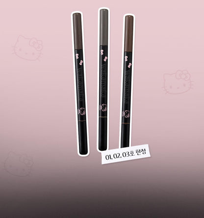 WAKEMAKE - Natural Hard Brow Pencil (1+1) (Hello Kitty Black Edition)