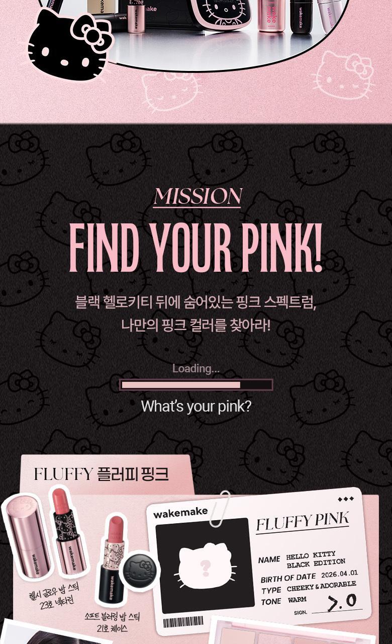 WAKEMAKE - Stay Fixer Multi Color Powder (Hello Kitty Black Edition)