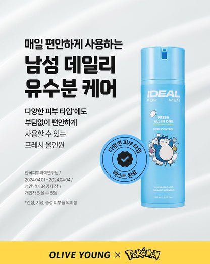 IDEAL FOR MEN - Fresh All-in-One 150ml + 50ml + Snorlax Mouse Wrist Rest (Pokémon Collaboration)