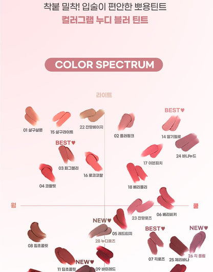 COLORGRAM - Nude Blur Tint (27 Colors) + Unreleased Color Mini Tint
