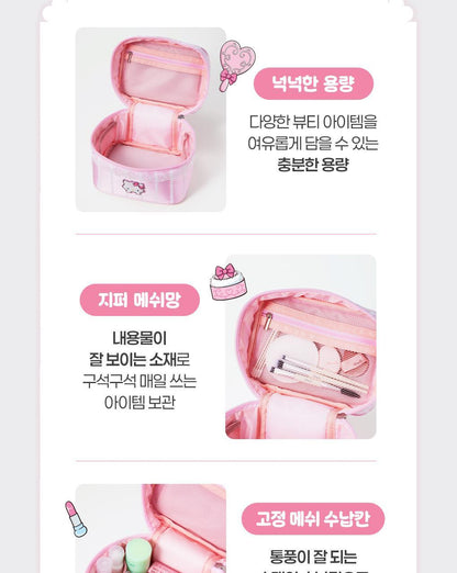 Fillimilli X CHARMMYKITTY - 3 Accessories (Multi Pouch / UV Protection 3-Fold Umbrella / Picnic Mat &amp; Pouch)