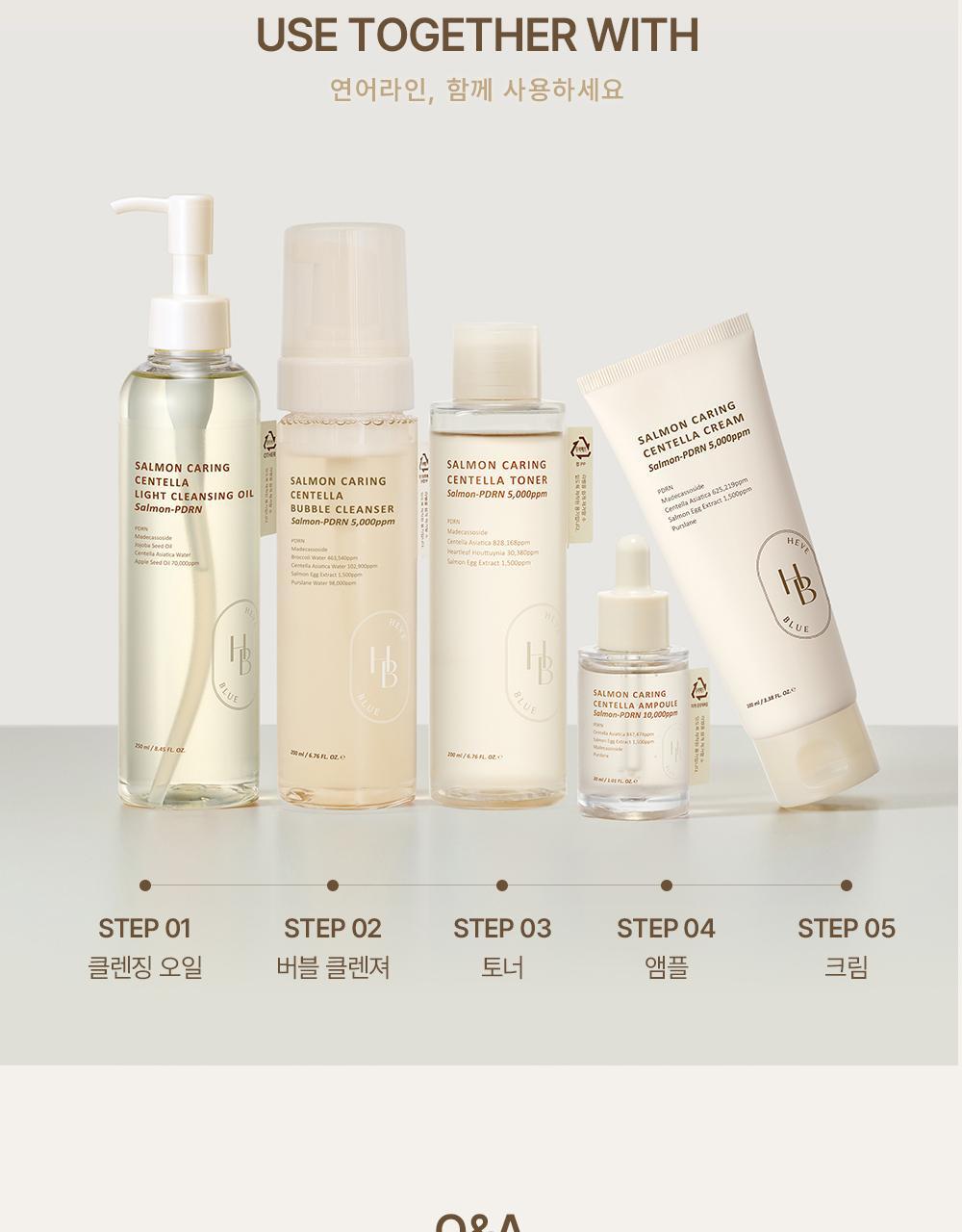 HEVEBLUE SALMON PDRN CARING CENTELLA CREAM 100ml 1+1