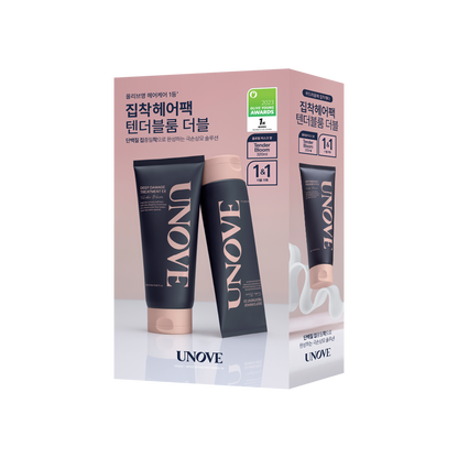 UNOVE Deep Damage Repair Hair Mask Tender Bloom 320ml double pack packaging