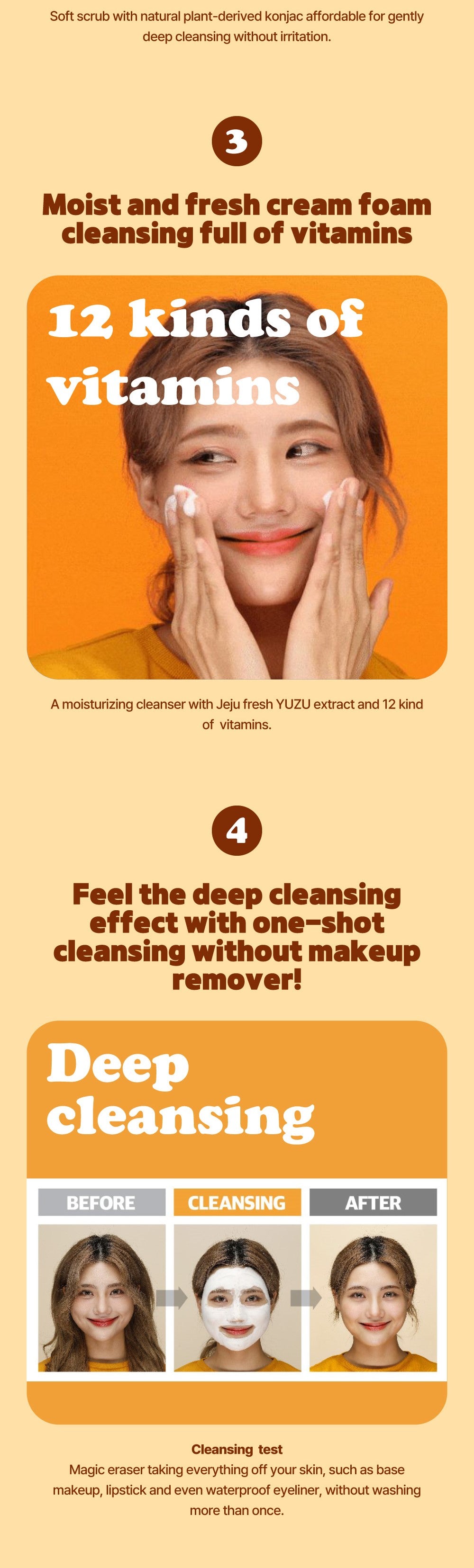 LALARECIPE - Yuzu Self-Foaming 3-in-1 Peel Cleanser