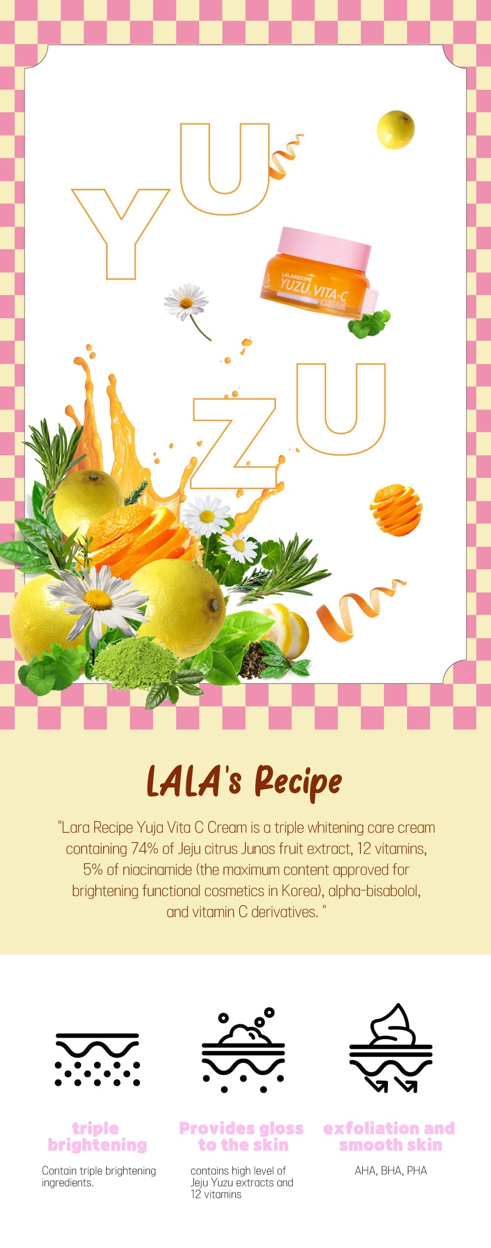 LALARECIPE - Yuzu Vita C Cream
